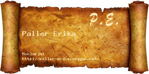 Paller Erika névjegykártya